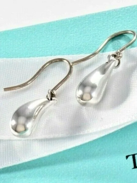 Tiffany & Co. Peretti Teardrop Earrings Sterling Silver - Picture 4 of 9